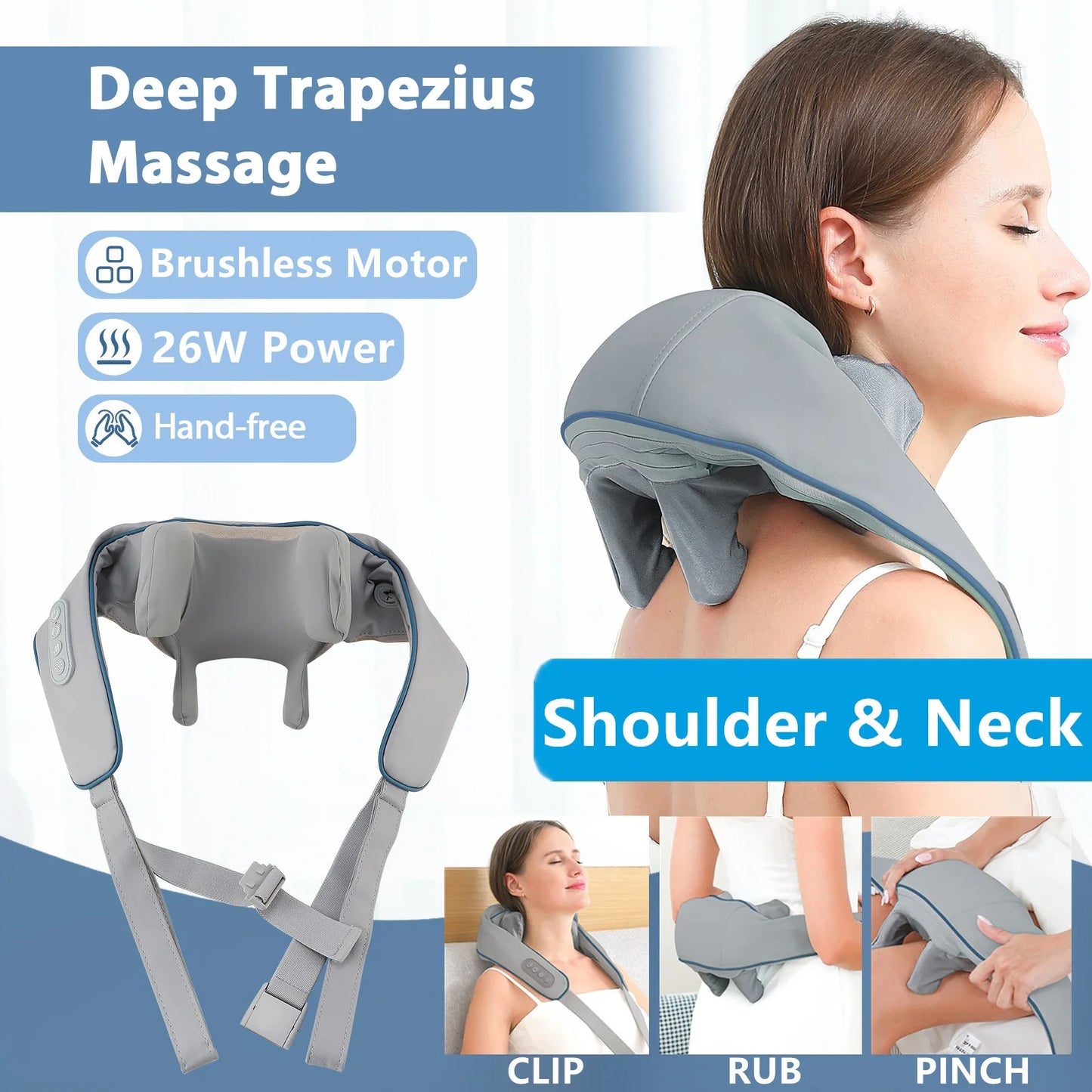The Nourtex Pain Relief Neck Massager + FREE Relaxing Head Massager