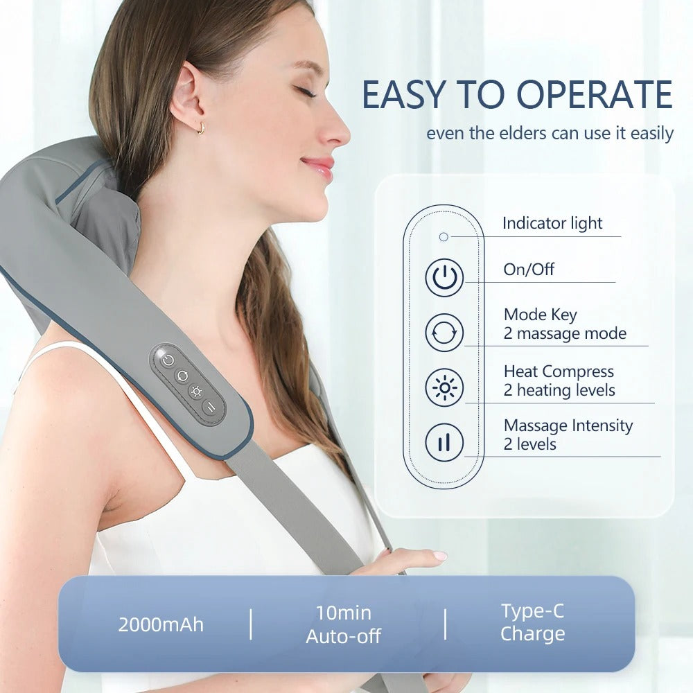 The Nourtex Pain Relief Neck Massager + FREE Relaxing Head Massager